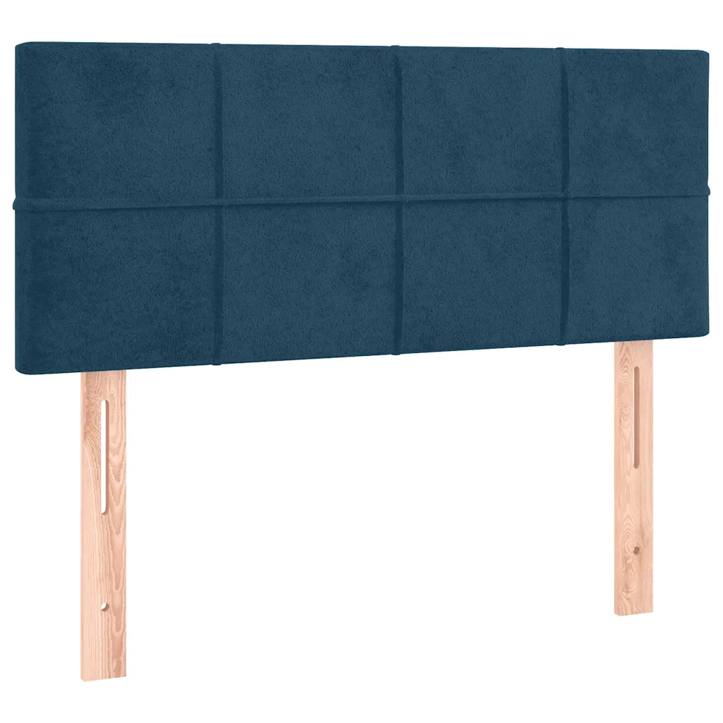 Letto a Molle con Materasso e LED-Struttura Letto con Materasso Blu Scuro 90x190cm in Velluto 583731