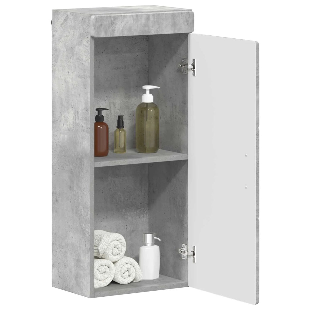 Armadio da bagno a muro TULUM Grigio cemento 37 x 24,5 x 86 cm 880334