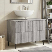 Armadio per Lavabo da Bagno ZWOLLE Sonoma grigio 896361