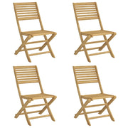 Sedie Giardino Pieghevoli 4 pz | Sedie da Esterno 48,5x61,5x87 cm Massello Acacia