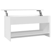 Tavolino da salotto | Tavolino da caff¨¨ | Tavolino da Soggiorno Bianco 102x50x52,5 cm in Legno Multistrato