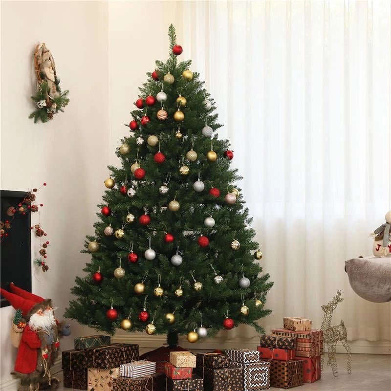 ALBERO DI NATALE ARTIFICIALE DA 195 CM CON 1838 RAMI CON BASE IN ACCIAIO PER INTERNI VERDE