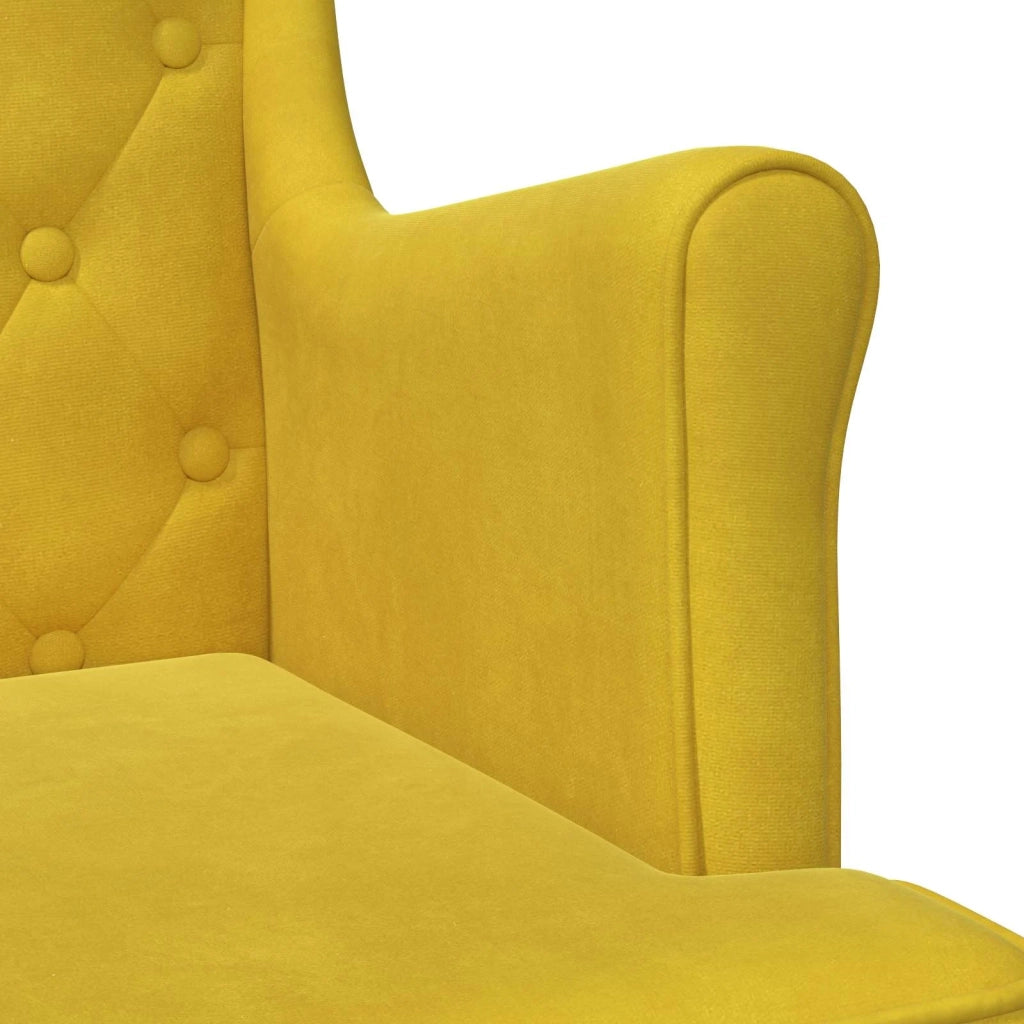 poltrona Giallo Velluto 42029932