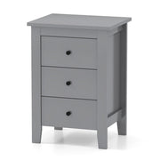 Comodino multifunzionale 46 x 37 x 65 cm con 3 cassetti di grande capienza design moderno in MDF grigio 20_0014023