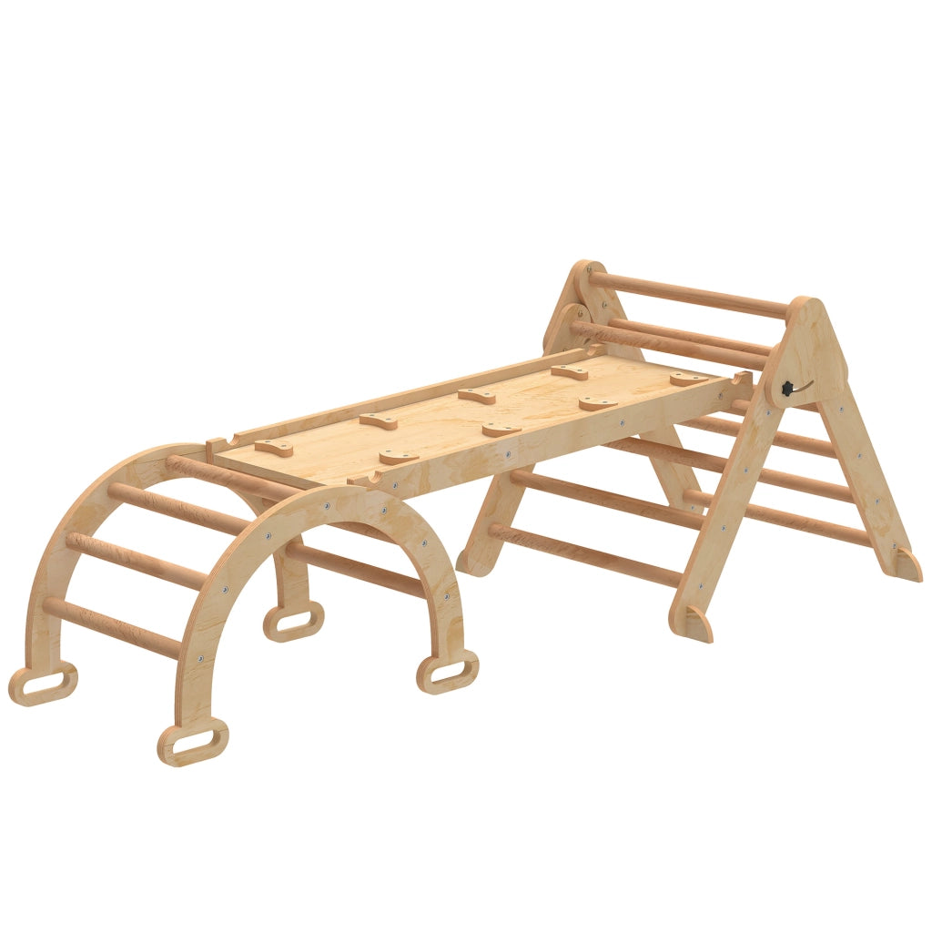 Casetta da gioco con scivolo e scala ¨C zephmum ¨C legno, per bambini 1.5-4 anni, pieghevole