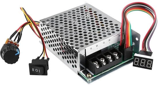 Regolatore di velocità PWM 10-55V 12V 24V 36V 48V 60A con funzione di commutazione e display LED per motore DC