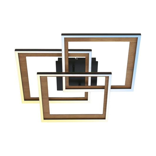 Applique Moderna Frame Metallo Nero Led Integrato 45W Da 2700 A 6500K