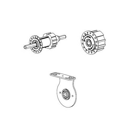 KIT SUPPORTO INTERMEDIO BIANCO PER RULLI ACMEDA S60|80. NICE 525.40006 ORIGINALE