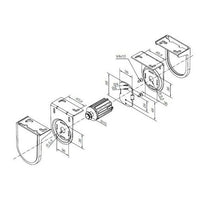KIT SUPPORTI BIANCHI INTERASSE 55MM PER MOTORI Ø35/45MM MAX 10NM NICE 525.40003