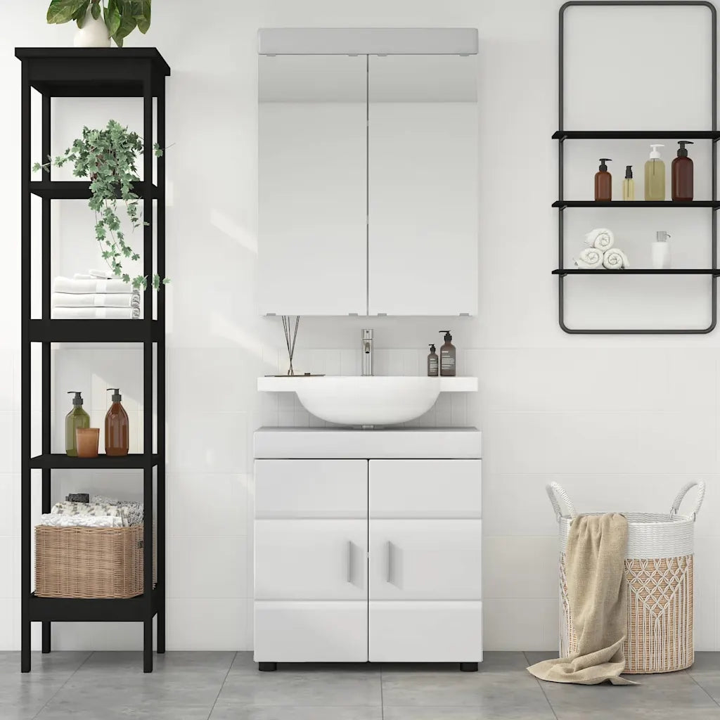 Set di mobili per il bagno TULUM 2 pcs Bianco Lucido