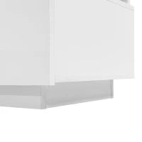 Mobile TV Moderno Lucido con LED a 16 Colori, 3 Cassetti, Apertura Silenziosa e Fluida, 160x39x42 cm, Bianco