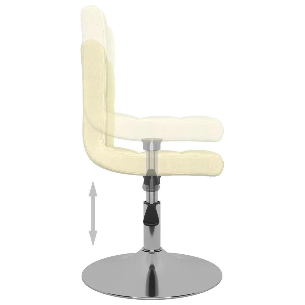 Sedie da Pranzo Girevoli 6 pz Crema in Tessuto 3087460