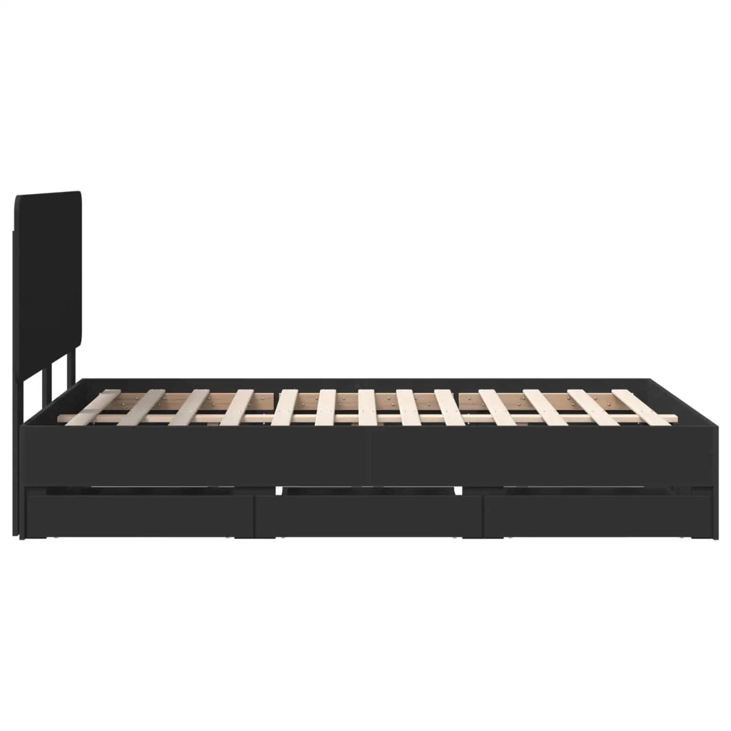 Struttura del letto Nero 120 x 190 cm Legno Ingegnerizzato