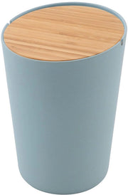 Bacetto della spazzatura con coperchio e grande apertura di riempimento - blu 3L