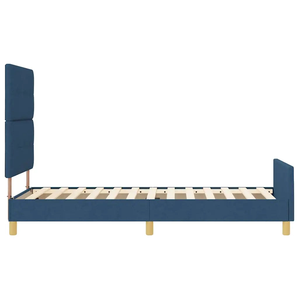 Struttura del letto con testiera-Giroletto Blu 100 x 200 cm Tessuto 968546
