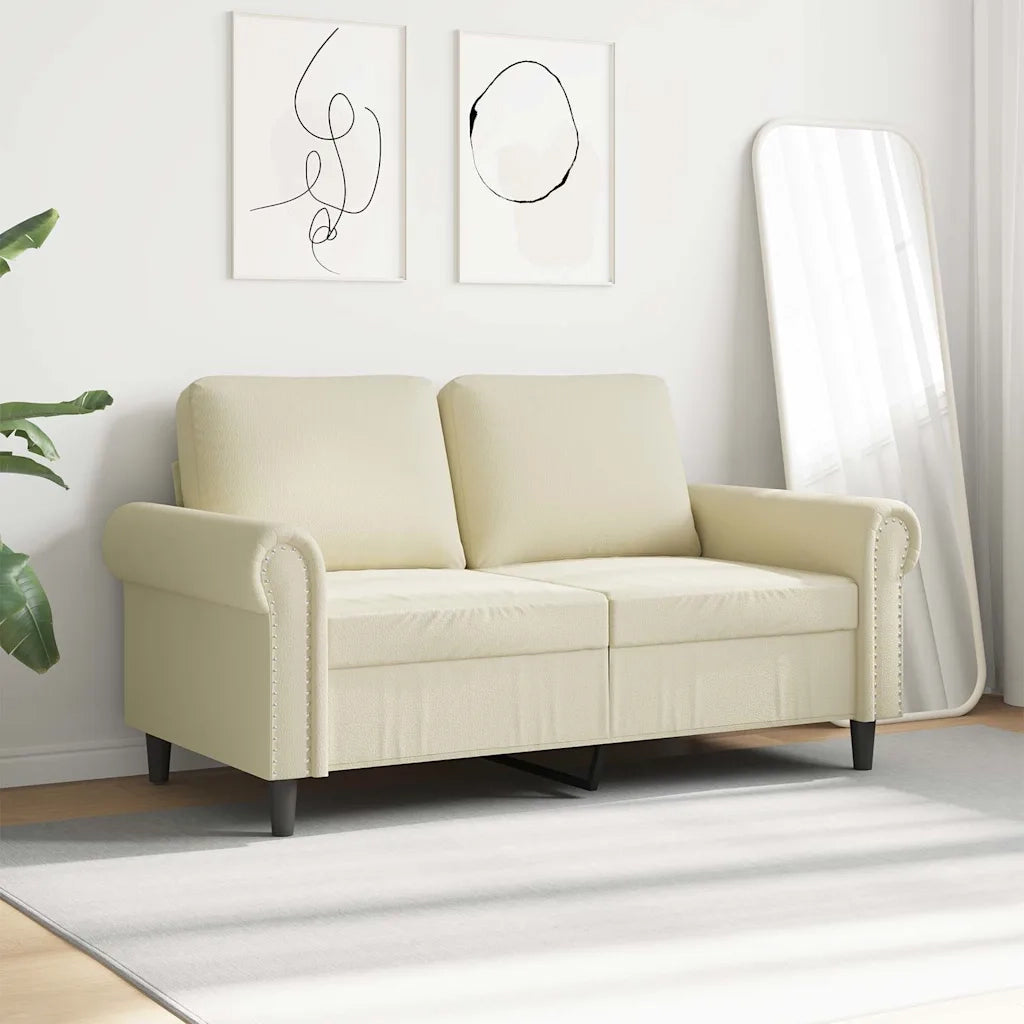 Divano a 2 Posti Crema 120 cm in Similpelle 359500