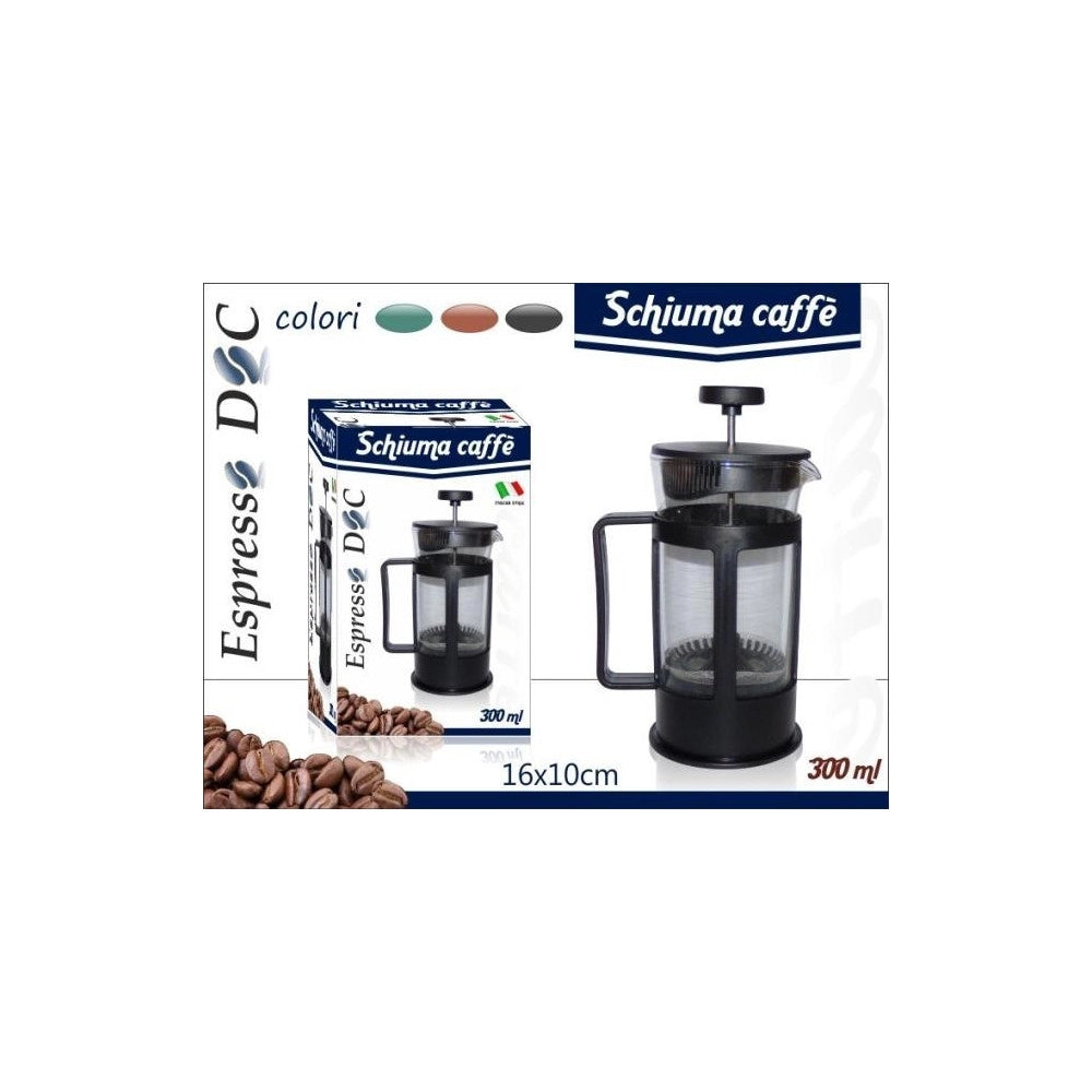 Trade Shop - Tisaniera In Vetro Bicchiere Con Filtro Tisane Infusi 300 Ml Caffe Latte Tisana -