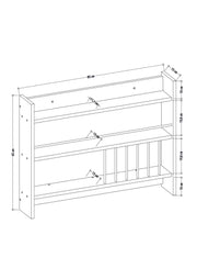 Scaffale da cucina in legno "Kolin" - 85 x 13 x 65 cm - Bianco