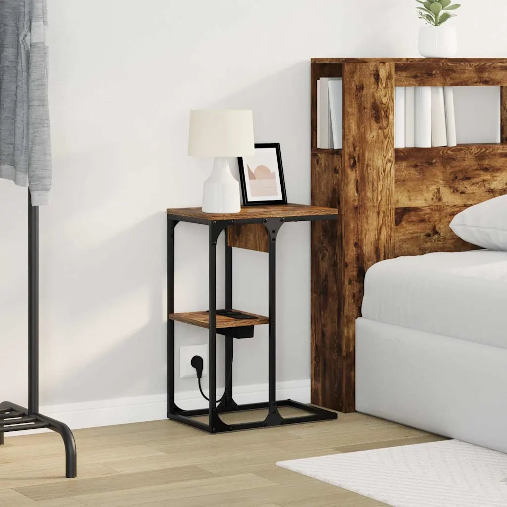 Armadio da Notte Rovere fumé 41,5 x 26 x 60,5 cm 859592