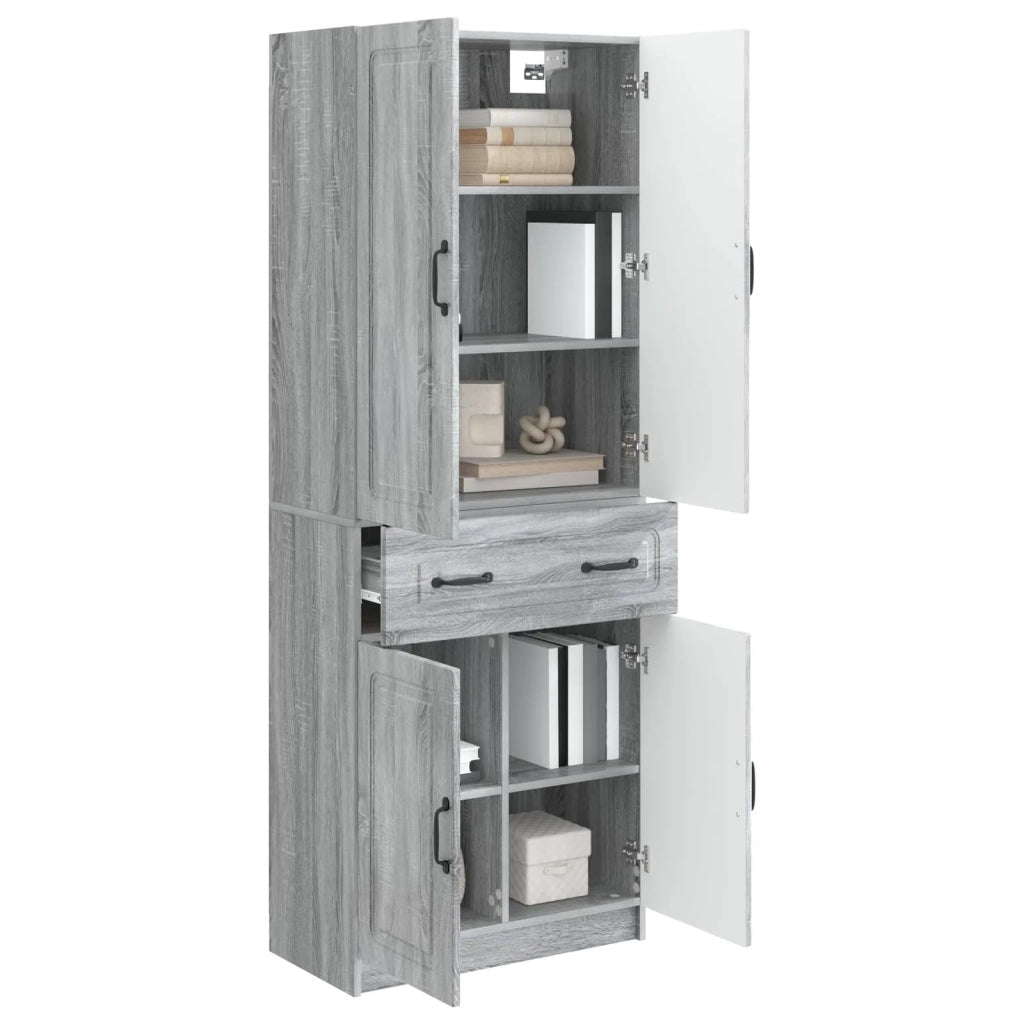 Set di armadi 2 pcs Sonoma grigio Legno ingegnerizzato