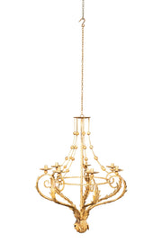 Biscottini Lampadario in ferro battuto finitura crema anticata Lanterna soffitto realizzata