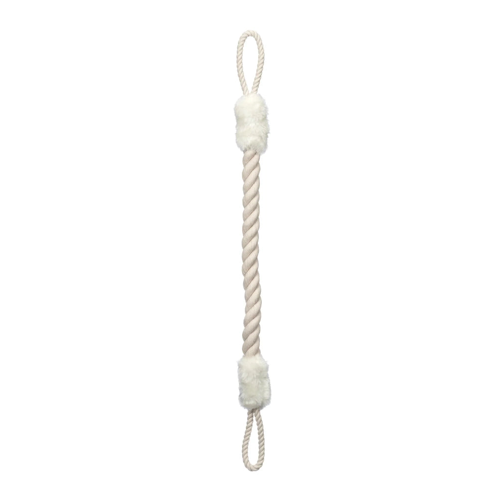 Set di 2 fermaporte decorativi anti-sbattimento ergonomici 15 x 5 x 5 cm in tessuto bianco 13_0012078