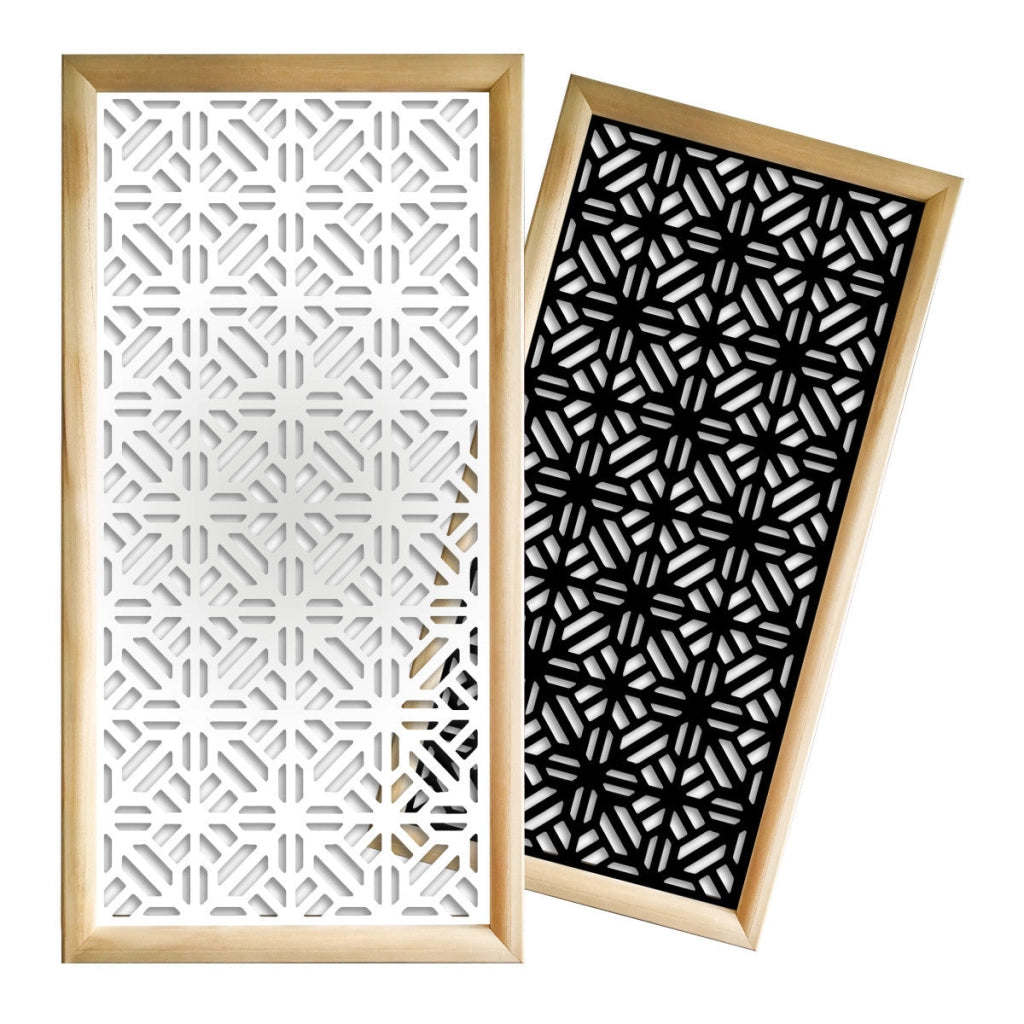 STOCCOLMA - Moduli Decorativi in Legno e PVC Misura: 73x148 cm, Colore: nero
