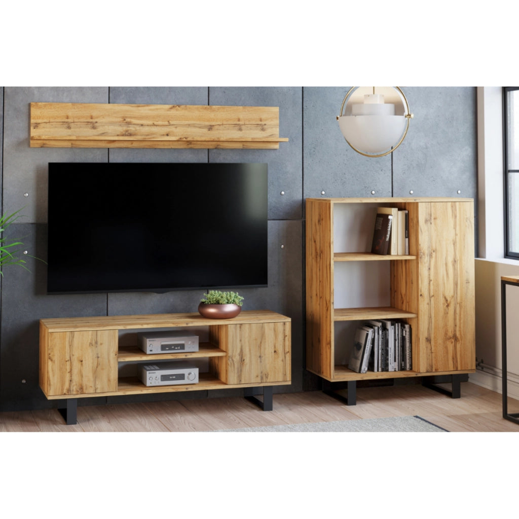 Mensola a muro Shelf 100 cm in rovere dorato