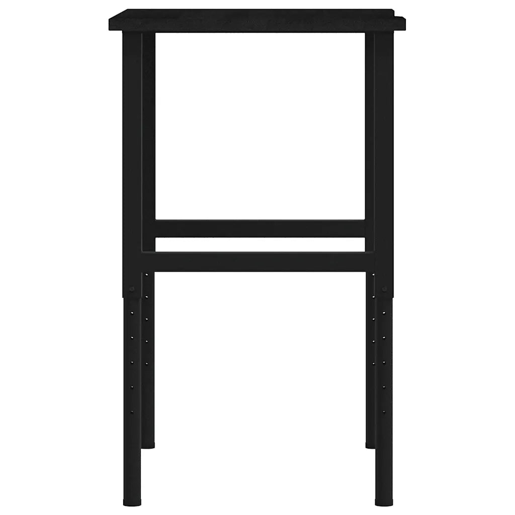 Banco Lavoro Marrone Scuro 80x60x(71,5-98) cm Legno di Rovere 3309698