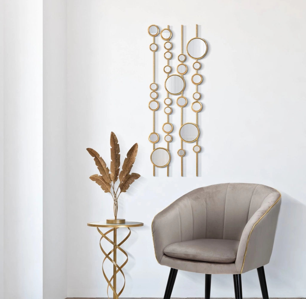 Pannello da Muro Small Mirrors 35,5x1,5x90 cm in Ferro