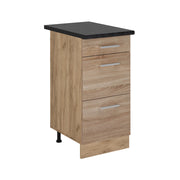 Vicco Mobiletto base per cucina Sonoma 40 cm con cassetti, PL Antracite