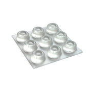 Paracolpi adesivi tondi trasparenti Ã˜ 22,3 mm. - spessore 10,1 mm. - 9 pz.