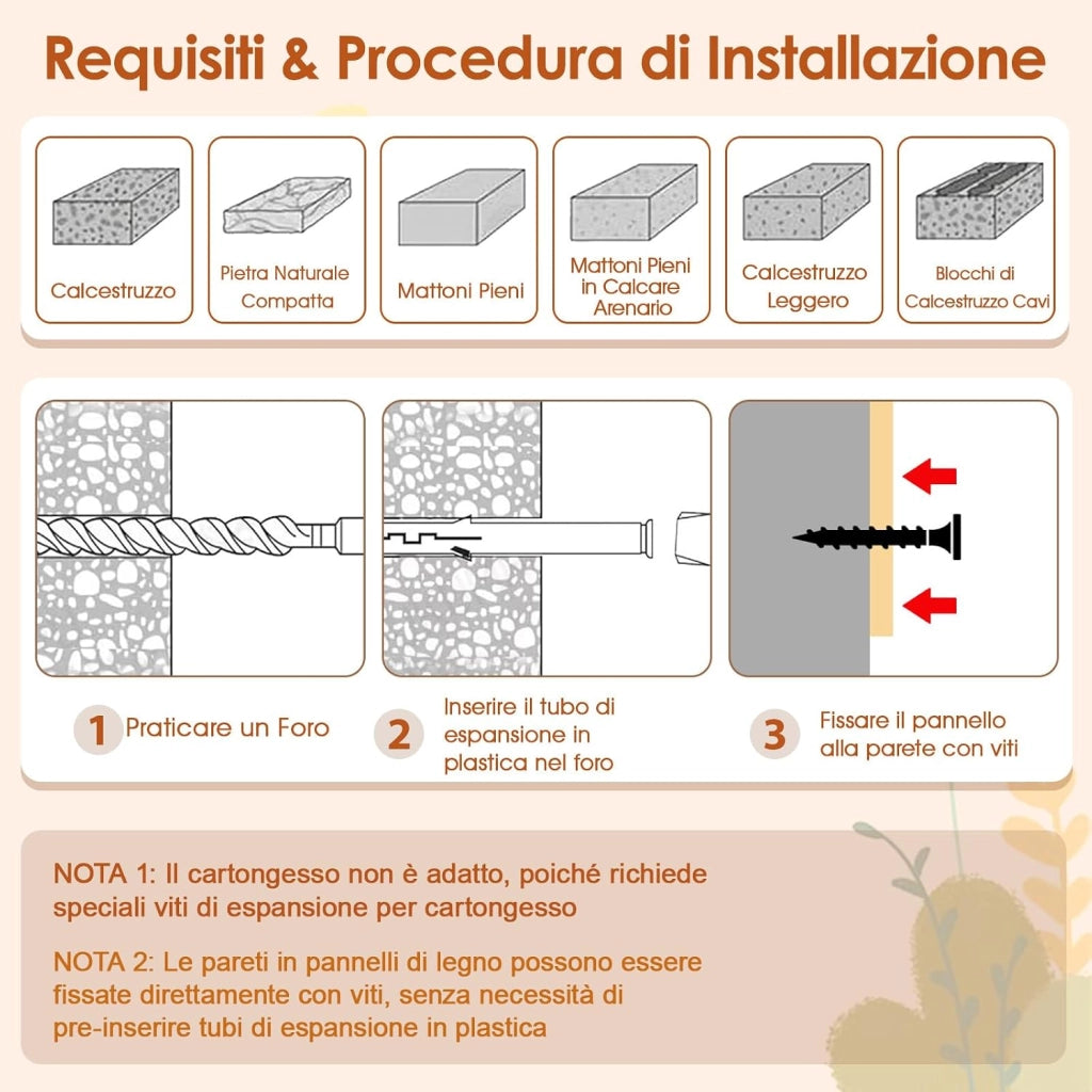 Mobili da Parete per Gatti da 6 Pezzi, Mensole per Gatti a Muro con Amaca, Ponte, Albero a 2 Livelli, Piattaforme, Gradini, Tiragraffi e Gioco Pensile, Arrampicatore da Interno (Modello 3)