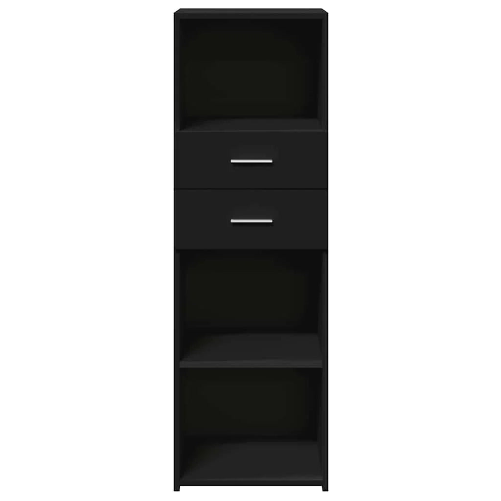 Buffet credenza cassettiera mobiletto mobile contenitore organizer per cucina soggiorno salotto alto 40 x 42,5 x 124 cm legno ingegnerizzato nero 02_0034924