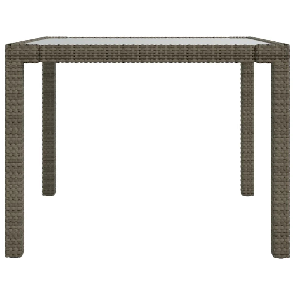 Set da pranzo da giardino 3 pezzi e cuscini in resina intrecciata grigia 02_0014761