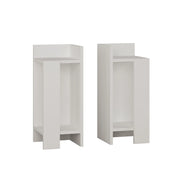 Set di 2 comodini in legno "Elos" - 25 x 27 x 60 cm - Bianco