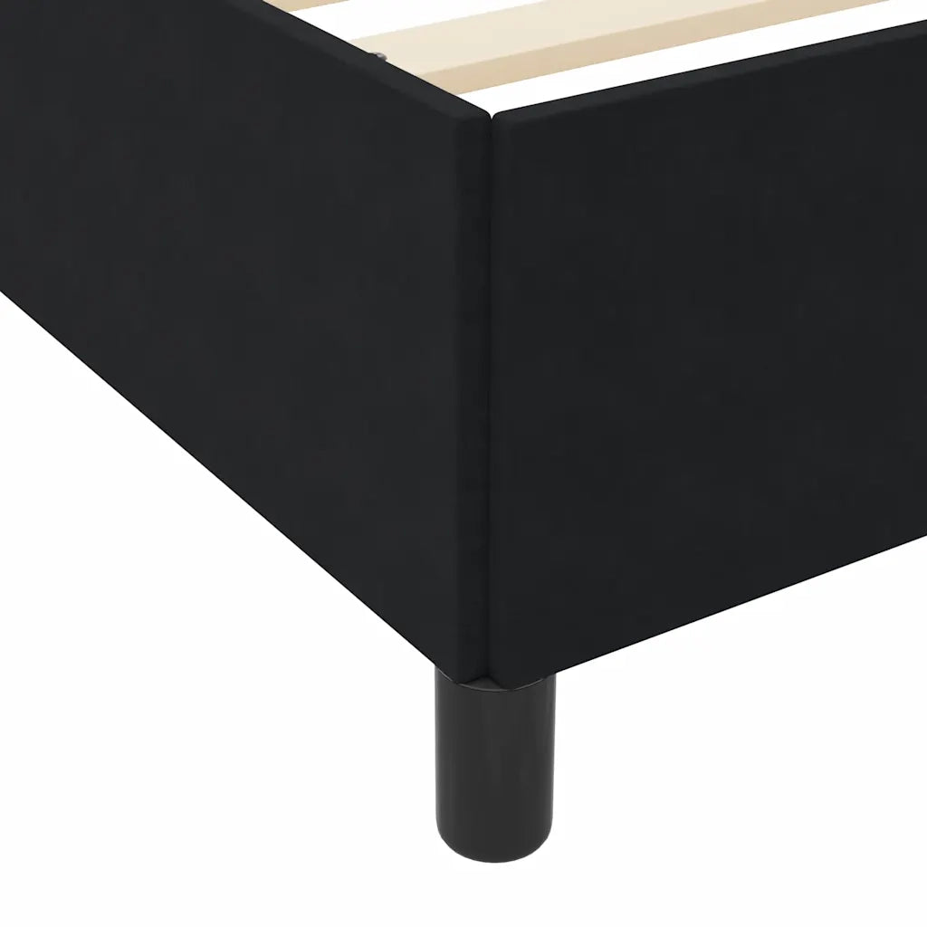 Struttura del letto con materasso Nero 140 x 190 cm Tessuto 3399062