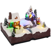 Decorazione Natalizia Pueblo con Luci e Musica ¨C Zephmum ¨C 23x18x15 cm Multicolor