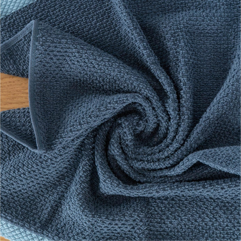 Set Asciugamani Bagno 3 Pezzi in Cotone 100% 430 GSM, Telo Doccia 70x140 cm, Asciugamano Viso 50x100 cm e Ospite 40x50 cm, Effetto Popcorn Morbido e Assorbente CartaZucchero-Azzurro