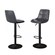Set di 2 sgabelli da bar Sena Grigio/Nero 42 x 86 cm Vicco