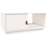 Tavolino da salotto | Tavolino da caff¨¨ | Tavolino da Soggiorno Bianco 80x50x35,5 cm Legno Massello di Pino