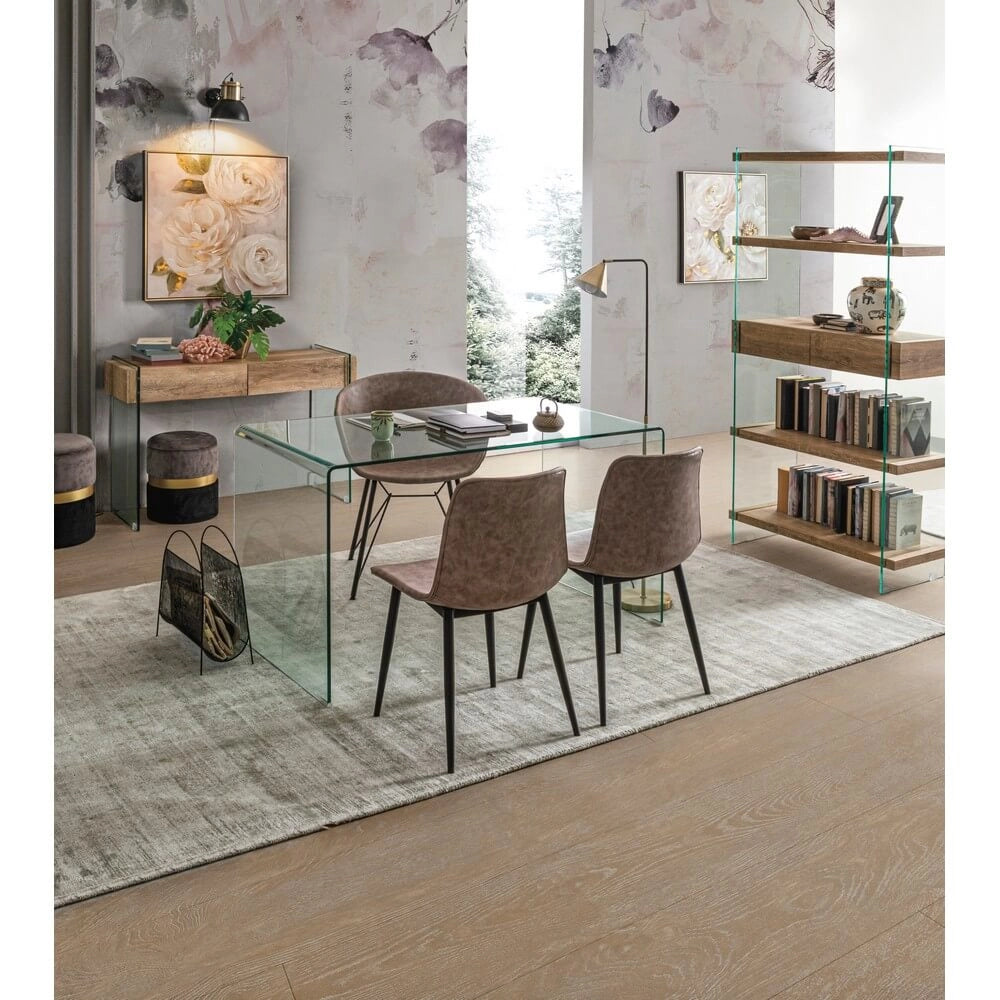 Set da 2 Pouf Rotondi in Velluto con Contenitore - POLLY