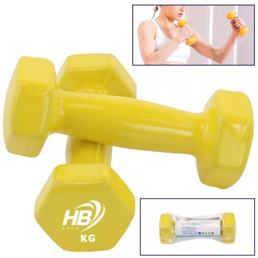 Trade Shop - Manubrio Singolo Pesi In Vinile Allenamento Esercizi Casa Palestra Workout Fit -