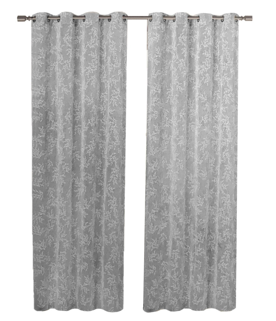Tende Casa Finestre Porte Interno Coppia 2pz Tessuto Semitrasparente Elegante Moderna 140x280 Cm Grigio