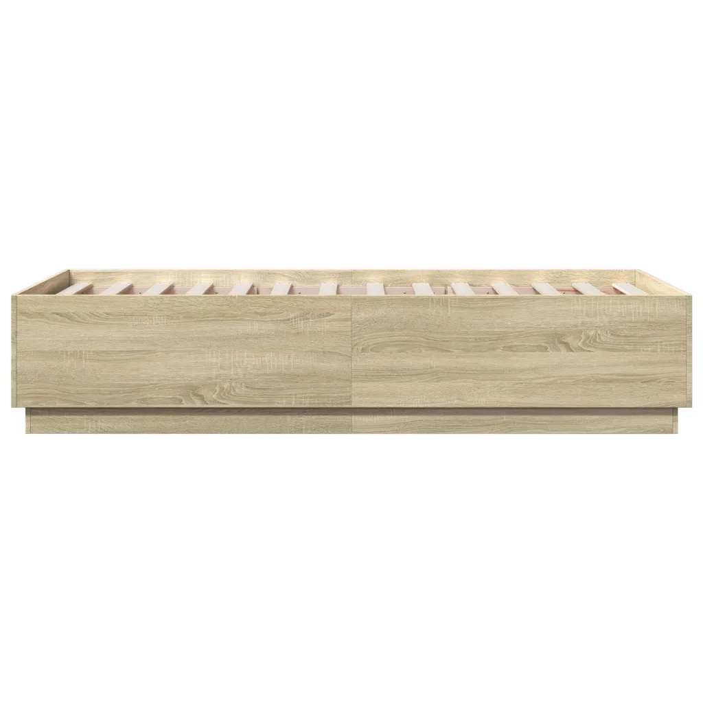 Giroletto-Struttura Letto Rovere Sonoma 90x190 cm in Legno Multistrato 616924