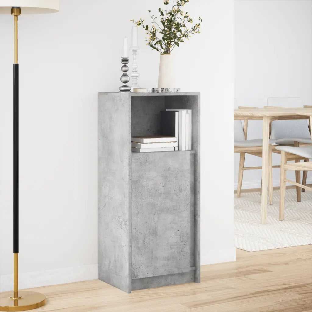 Credenza con LED Grigio Cemento 42,5x34x100cm Legno Multistrato 852155
