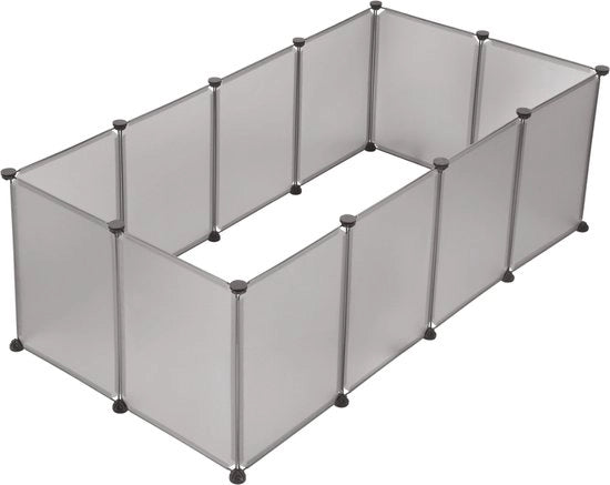 Casa per Animali XXL - Adattabile - Per Interno - Casa per Cuccioli - Casa per Piccoli Animali - Grigio - 145 x 75 x 46cm