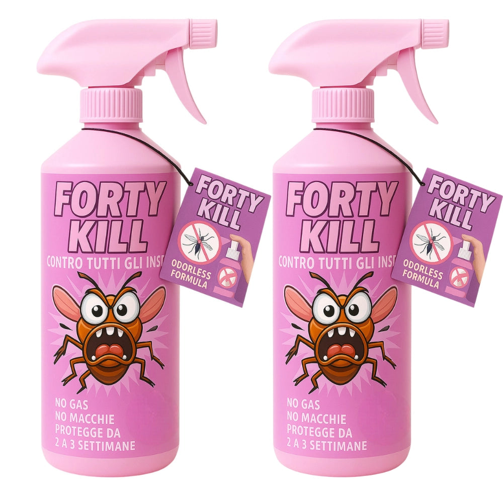 Insetticida zanzare giardino repellente fortykill protezione acari 2 pezzi