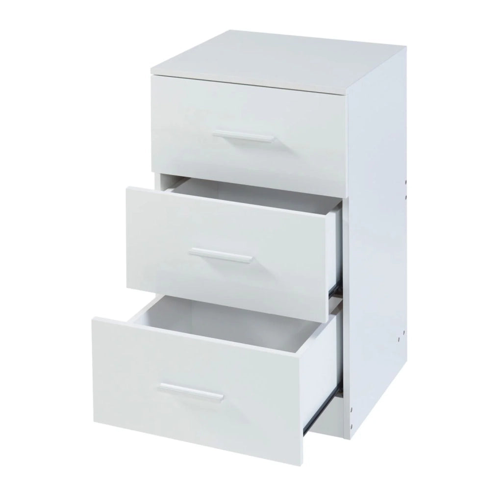 Set di 2 comodini con 3 cassetti 66 x 37 x 35 cm truciolare bianco 03_0010606