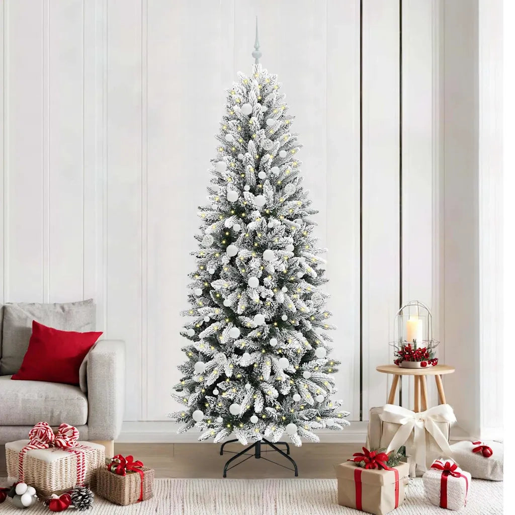 Albero di Natale | Decorazioni natalizie artificiale con 300 LED Bianco 210 cm